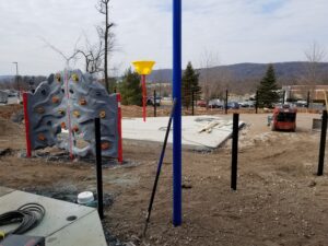 school playground artificial turf installation