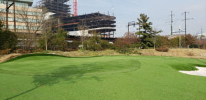 golf artificial grass installation